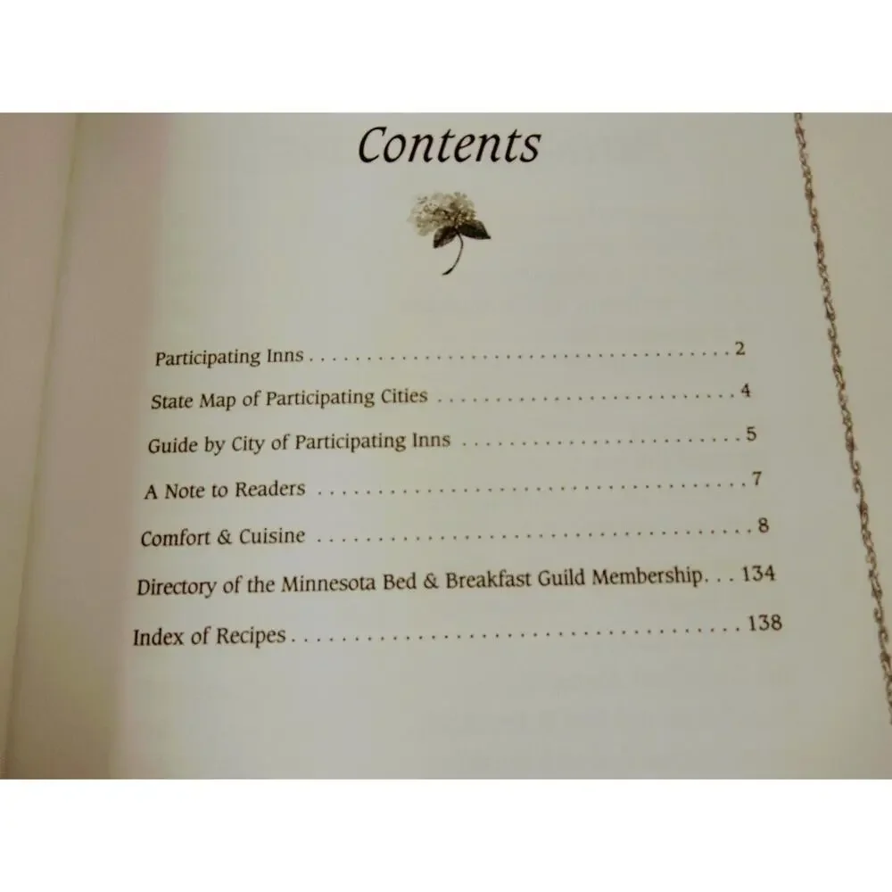 MINNESOTA MORNINGS COMFORT & CUISINE By MN Innkeeper Members Cookbook - Vtg 2000